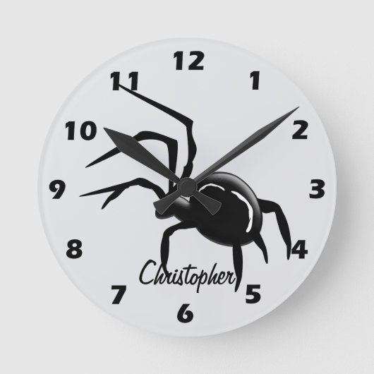 Spider Design Personalised Ronde Klok (Voorkant)