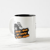 Spider Dingen die in de val lopen Tweekleurige Koffiemok (Voorkant links)