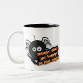 Spider Dingen die in de val lopen Tweekleurige Koffiemok (Links)