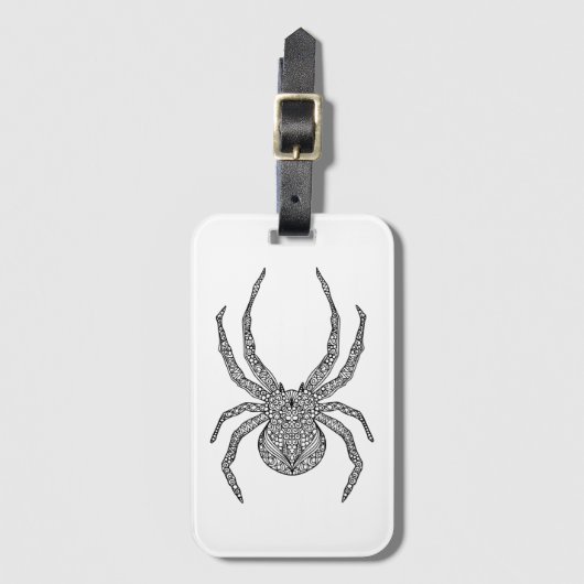 Spider Doodle Bagagelabel (Voorkant (verticaal))