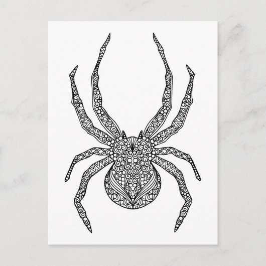 Spider Doodle Briefkaart (Voorkant)