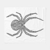 Spider Doodle Fleece Deken (Voorkant (Horizontaal))