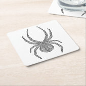 Spider Doodle Kartonnen Onderzetters (Schuin)