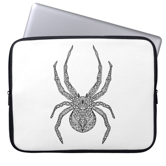 Spider Doodle Laptop Sleeve (Voorkant)