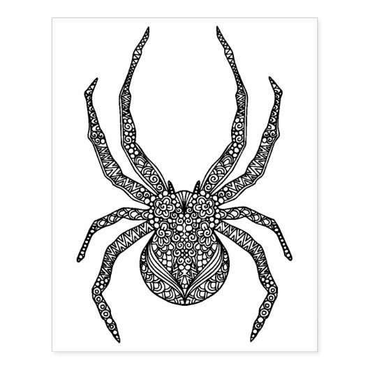 Spider Doodle Rubberstempel (Afrduk)