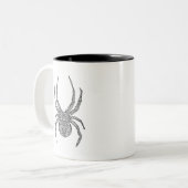 Spider Doodle Tweekleurige Koffiemok (Voorkant links)