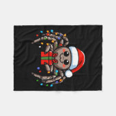 Spider Dragen van Santa Hat Christmas Pyjama Fleece Deken (Voorkant (Horizontaal))