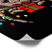 Spider Dragen van Santa Hat Christmas Pyjama Poster (Hoek)