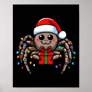 Spider Dragen van Santa Hat Christmas Pyjama Poster