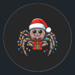 Spider Dragen van Santa Hat Christmas Pyjama Ronde Sticker<br><div class="desc">Spider Dragen van Santa Hat Christmas Pyjama</div>
