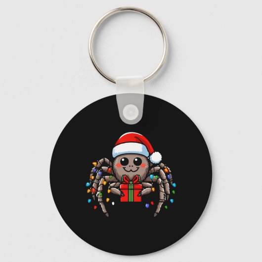 Spider Dragen van Santa Hat Christmas Pyjama Sleutelhanger (Voorkant)