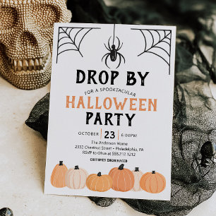 Spider drop van Funny Halloween Party Kaart