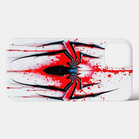 Spider Emblem: Artistic Red Splatter Case (Achterkant (horizontaal))