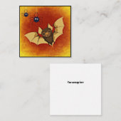 Spider en Bats Mini Halloween Card Notitiekaartje (Voorkant / Achterkant)