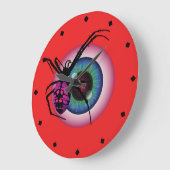 Spider en Bloodshot Eyeball Grote Klok (Hoek)