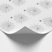 Spider en Spider Web Eenvoudig patroon Halloween Cadeaupapier (Hoek)
