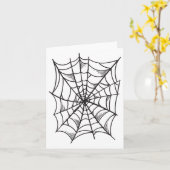 Spider en Spider webkostuum _ Halloween Easy Gif Kaart (Gele Bloem)