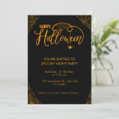 Spider en Spiderweb Halloween enge kostuumfeest Kaart (Staand voorkant)