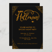 Spider en Spiderweb Halloween enge kostuumfeest Kaart (Voorkant / Achterkant)