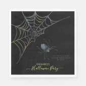 Spider- en spinneweb Halloween Servet (Voorkant)