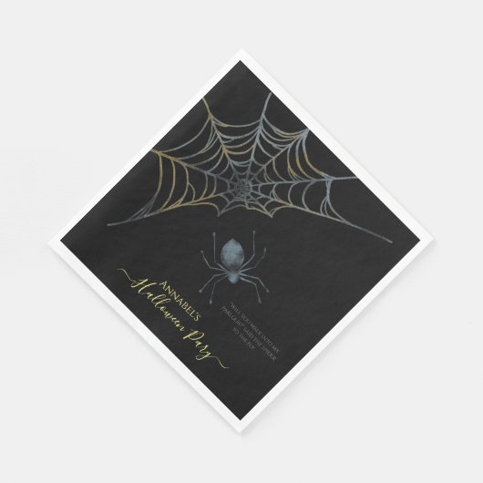 Spider- en spinneweb Halloween Servet (Hoek)