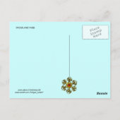 SPIDER en WEB Blue Sapphire Black Briefkaart (Achterkant)