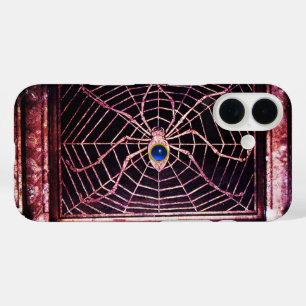 SPIDER en WEB Blue Sapphire Black iPhone 16 Hoesje