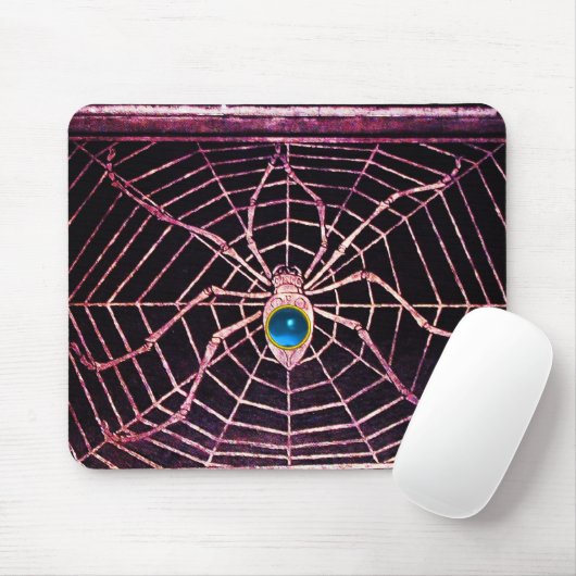 SPIDER en WEB Blue Sapphire Black Muismat (Met muis)