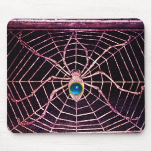 SPIDER en WEB Blue Sapphire Black Muismat