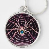 SPIDER en WEB Blue Sapphire Black Sleutelhanger (Voorkant)