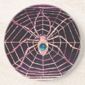 SPIDER en WEB Blue Sapphire Black Zandsteen Onderzetter (Voorkant)