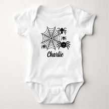 Spider en Web Eerste Halloween Baby Bodysuit