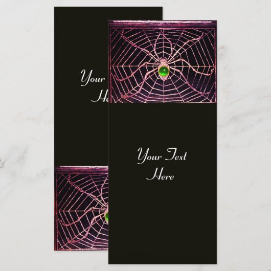 SPIDER EN WEB Green Emerald Black (Voorkant / Achterkant)