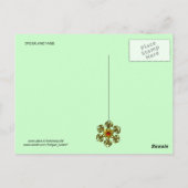 SPIDER EN WEB Green Emerald Black Briefkaart (Achterkant)