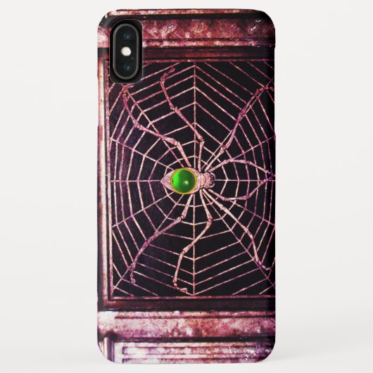 SPIDER EN WEB Green Emerald Black Case-Mate iPhone Case (Achterkant)