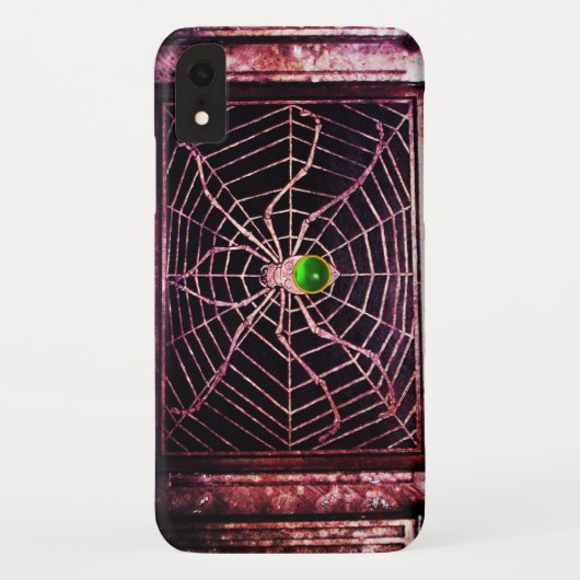 SPIDER EN WEB Green Emerald Black Case-Mate iPhone Case (Achterkant)