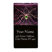 SPIDER EN WEB Green Emerald Black Etiket (Voorkant)
