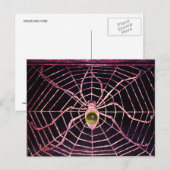 SPIDER en WEB Grey Agate Black Briefkaart (Voorkant / Achterkant)