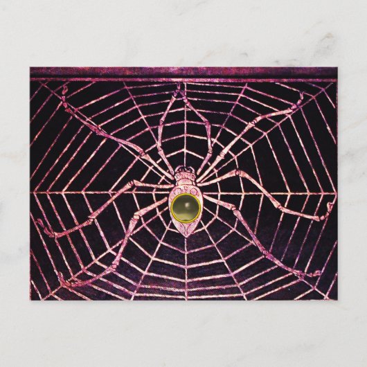 SPIDER en WEB Grey Agate Black Briefkaart (Voorkant)
