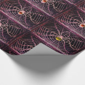 SPIDER EN WEB MET GEMSTONES Halloween Cadeaupapier (Hoek)