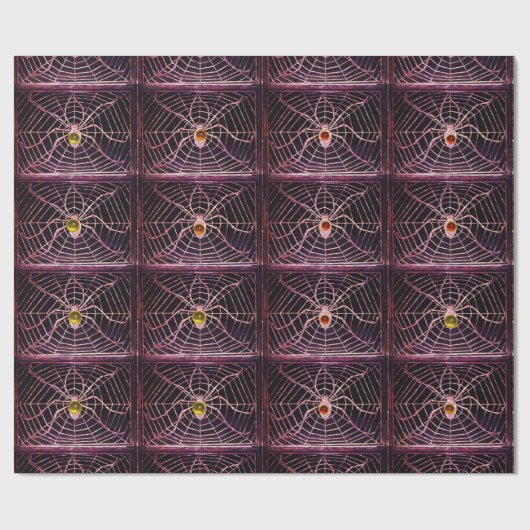 SPIDER EN WEB MET GEMSTONES Halloween Cadeaupapier (Vlak)