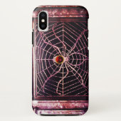 SPIDER en WEB Red Ruby Black Case-Mate iPhone Case (Achterkant)