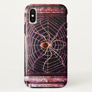 SPIDER en WEB Red Ruby Black iPhone XS Hoesje