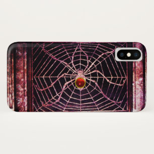 SPIDER en WEB Red Ruby Black Case-Mate iPhone Case
