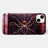 SPIDER en WEB Red Ruby Black Case-Mate iPhone Case (Achterkant (horizontaal))