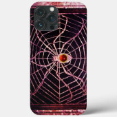 SPIDER en WEB Red Ruby Black Case-Mate iPhone Case (Achterkant)