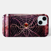 SPIDER en WEB Red Ruby Black Case-Mate iPhone Case (Achterkant (horizontaal))