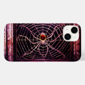 SPIDER en WEB Red Ruby Black Case-Mate iPhone Case (Achterkant (horizontaal))