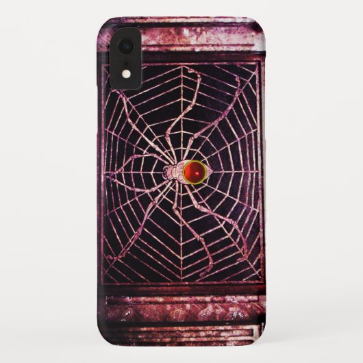 SPIDER en WEB Red Ruby Black Case-Mate iPhone Case (Achterkant)