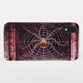 SPIDER en WEB Red Ruby Black Case-Mate iPhone Case (Achterkant (horizontaal))